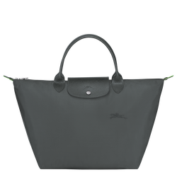 Le Pliage Green M Handbag , Graphite - Recycled canvas