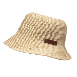 Bucket hat , Natural - Raffia