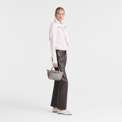 Sac &agrave; main XS Le Pliage Xtra , Cuir - Tourterelle