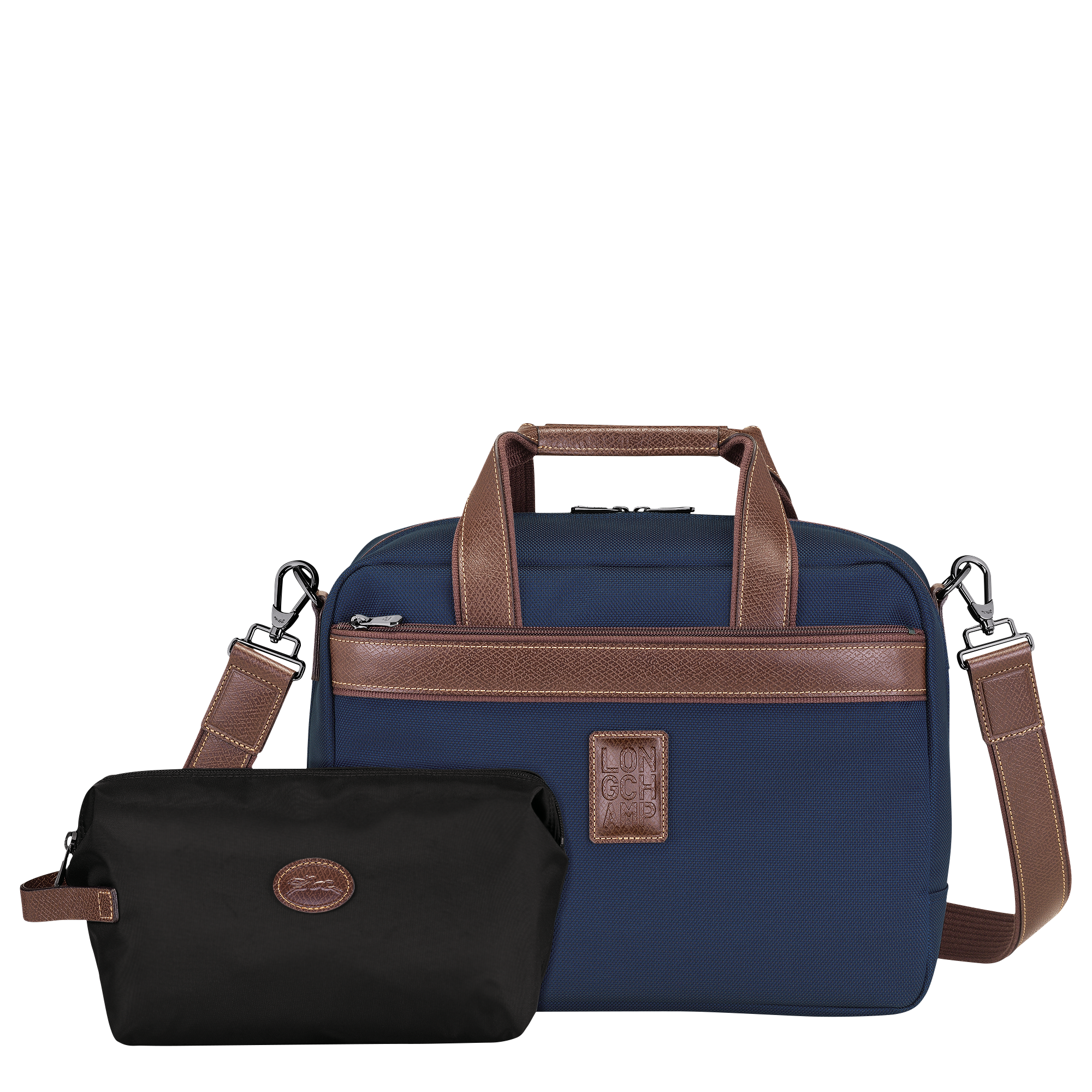 Boxford S Travel bag Blue - Recycled canvas | Longchamp US Boxford S Travel bag Blue - Recycled canvas | Longchamp US