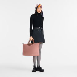 Le Pliage Original L Travel bag , Pink Tea - Recycled canvas