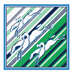 Le grand saut Longchamp Zijden sjaal 50 , Grasgroen - Ander