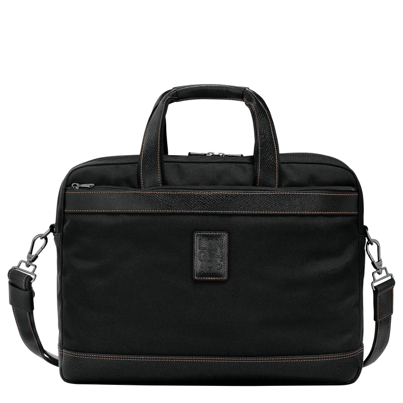 Boxford L Briefcase , Black - Recycled canvas  - View 1 of  5
