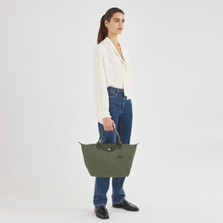 Le Pliage Green M Handbag , Forest - Recycled canvas