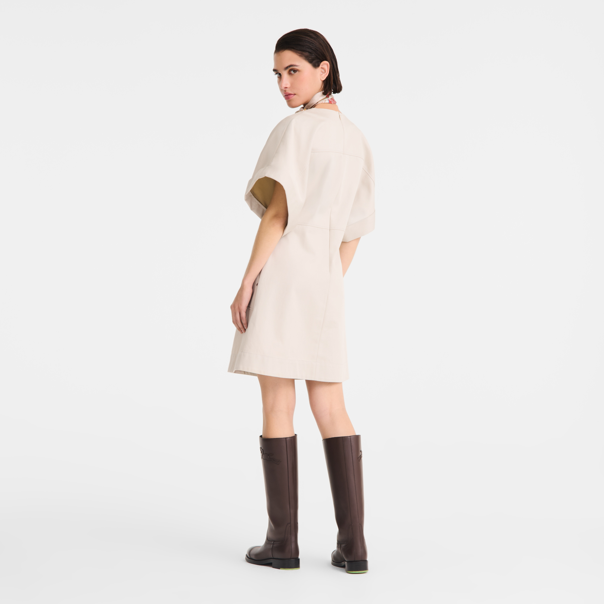 null Short dress, Ivory