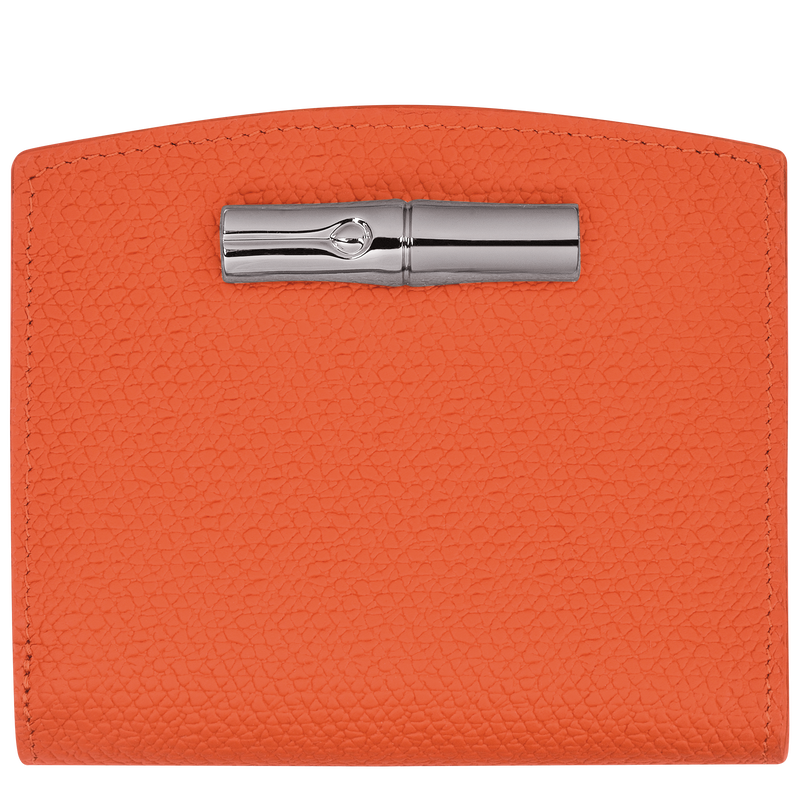 Le Roseau Wallet , Orange - Leather  - View 1 of  4