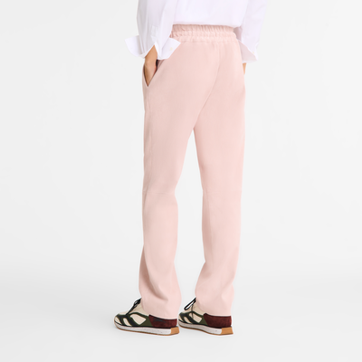 null Pantaloni dritti in pelle, Rosa