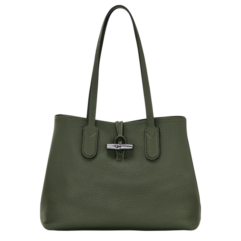 Roseau Essential M Tote bag , Khaki - Leather  - View 1 of 4