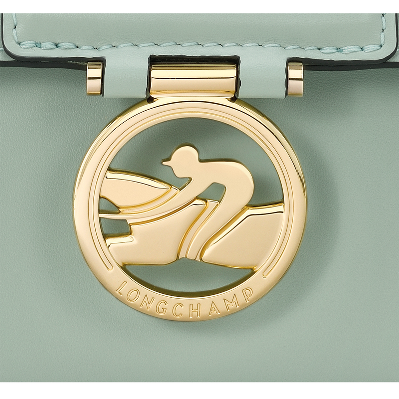 Umhängetasche S Box-Trot , Leder - Grau grün  - Ansicht 5 von 5