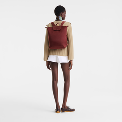 Le Pliage One M Backpack , Burgundy - Recycled canvas