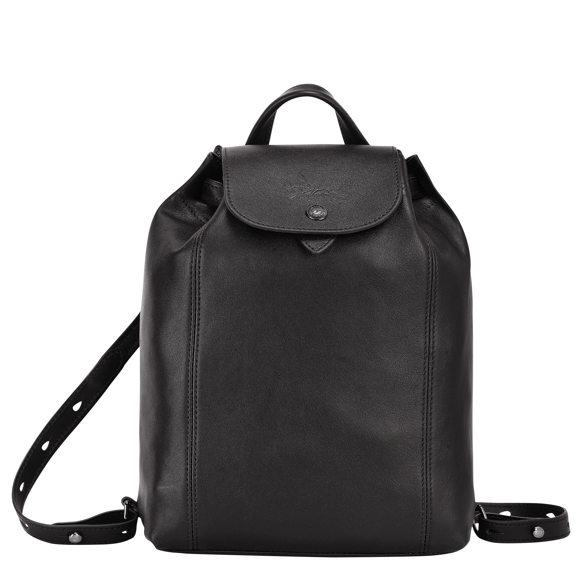 longchamp all black backpack