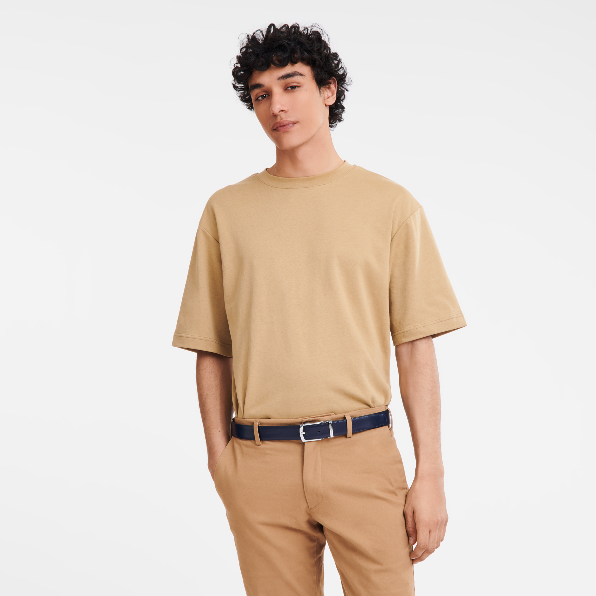 Delta Box Cinto para homem, Preto/Azul-marinho