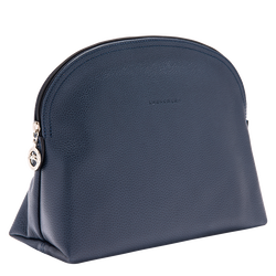 Le Foulonné Toiletry case , Navy - Leather