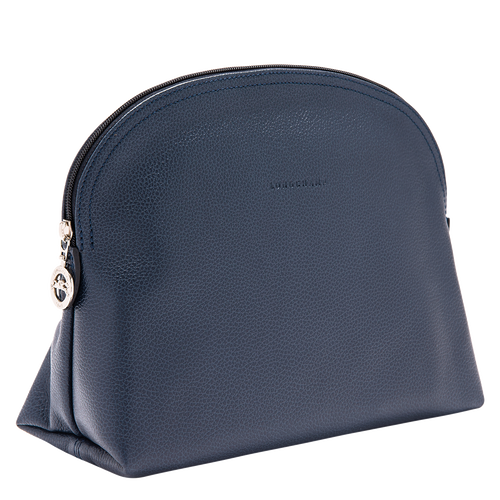 Beauty-case Le Foulonné , Pelle - Blu Navy - View 2 of  3