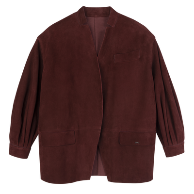 Veste , Cuir - Bordeaux