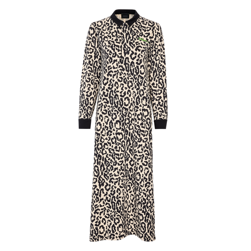 Vestido , Punto estampado - Beige/Negro  - Vista 1 de 3