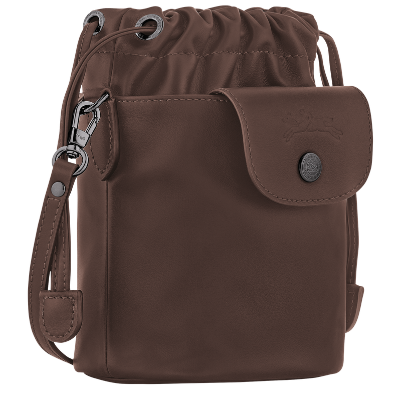 Le Pliage Xtra XS Bucket bag , Mocha - Leather  - View 3 of  7