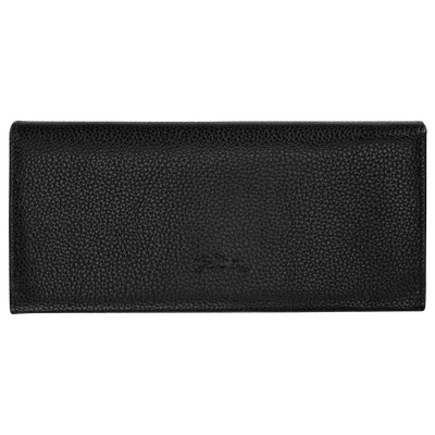 Le Foulonné Long continental wallet, Black