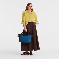 Le Pliage Energy L Handbag , Dark Purple - Recycled canvas