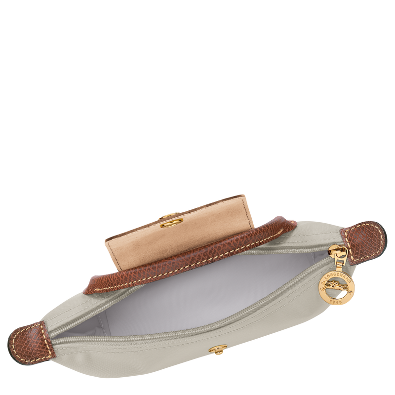 Pochette con manico Le Pliage Original , Tela riciclata - Grigio Verde  - View 5 of  6