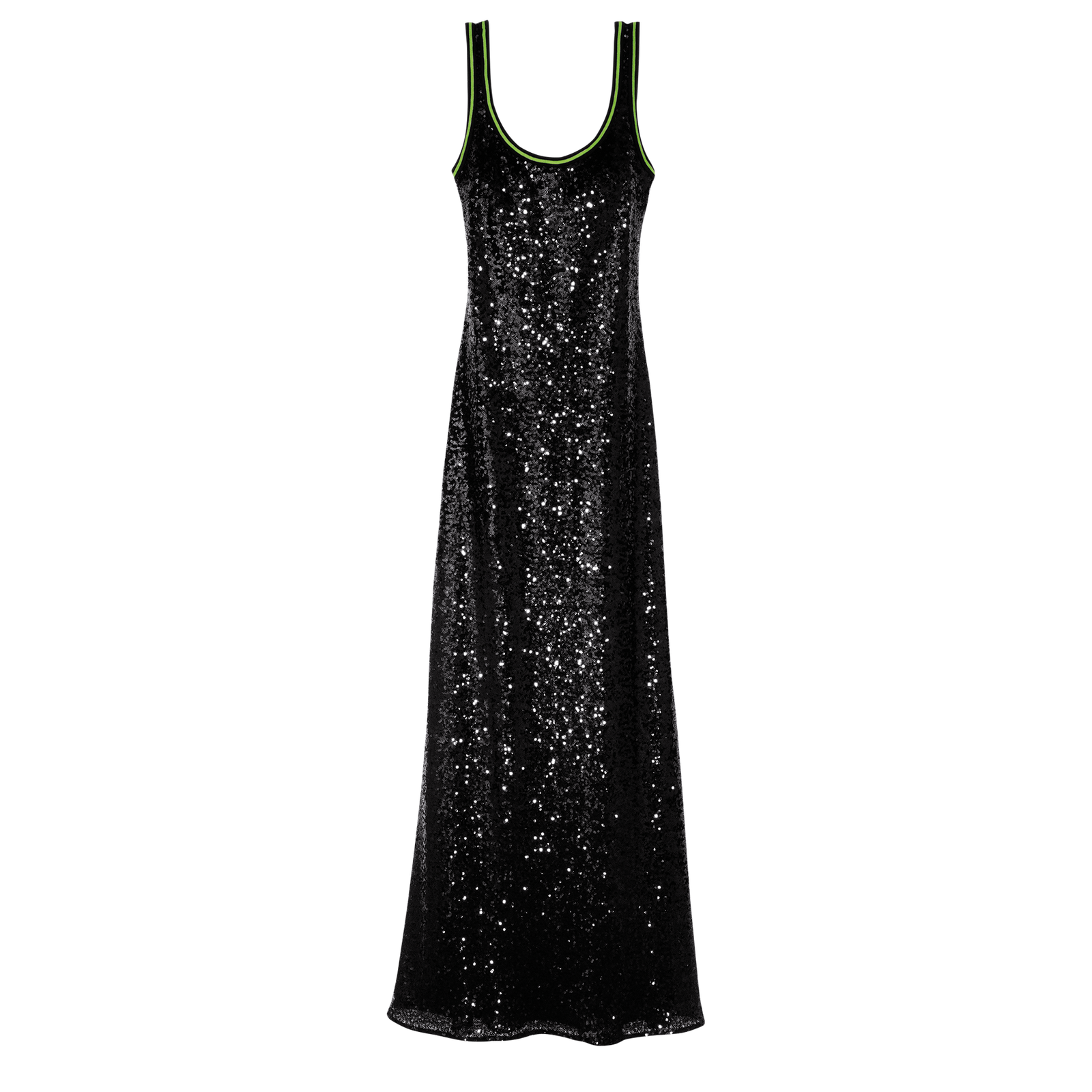 Langes Kleid Paillette Schwarz (61190PAY001T42) Longchamp DE