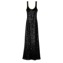 Vestido largo , Otro - Negro