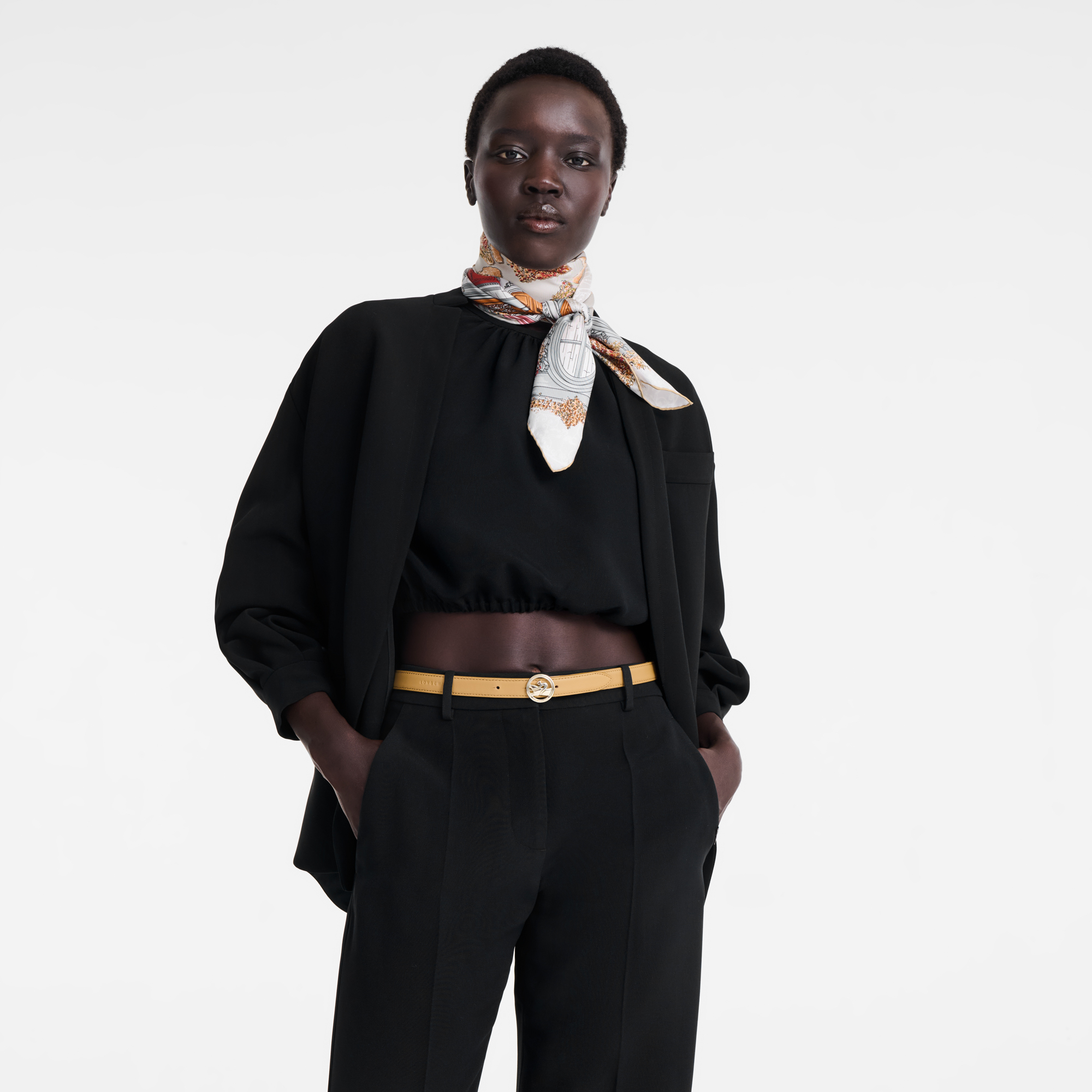 La M&eacute;daille Longchamp Ladies' belt, Desert