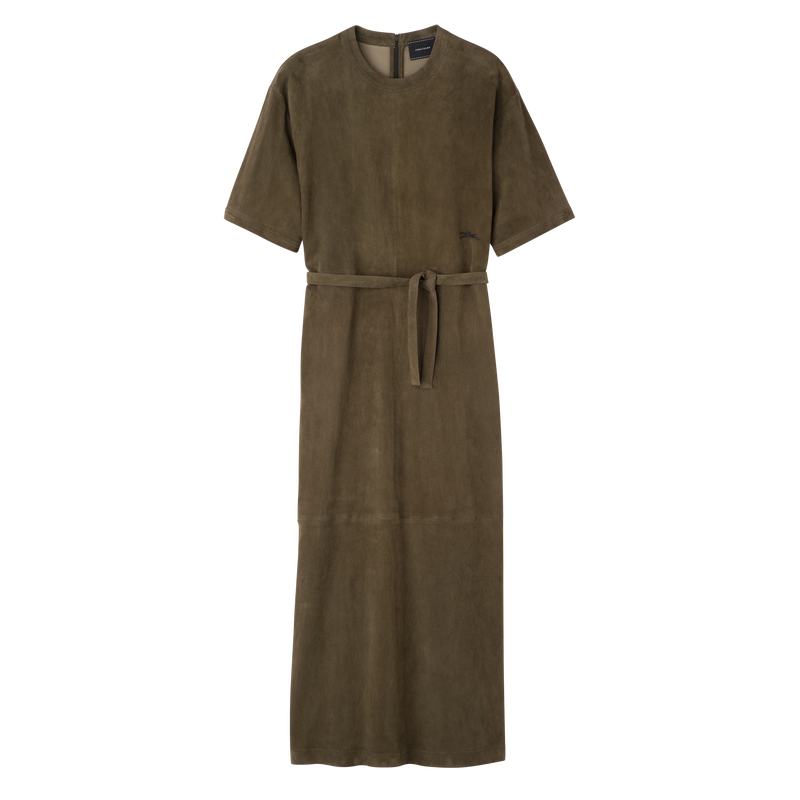 Leather long dress , Khaki - Leather  - View 1 of  5