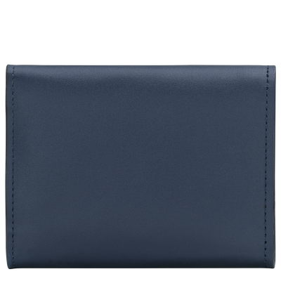 Portefeuille compact &Eacute;pure , Cuir - Marine