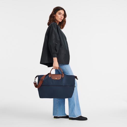 Le Pliage Original Travel bag expandable , Navy - Recycled canvas - View 8 of 8