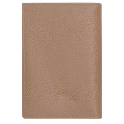 Le Foulonné Passport cover , Biscuit - Leather