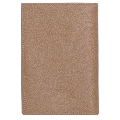 Le Foulonné Passport cover , Biscuit - Leather