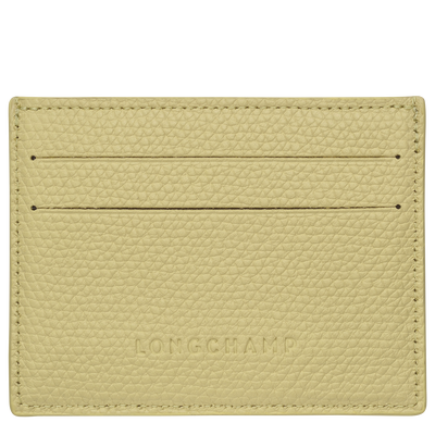 Le Roseau Card holder , Pistachio - Leather