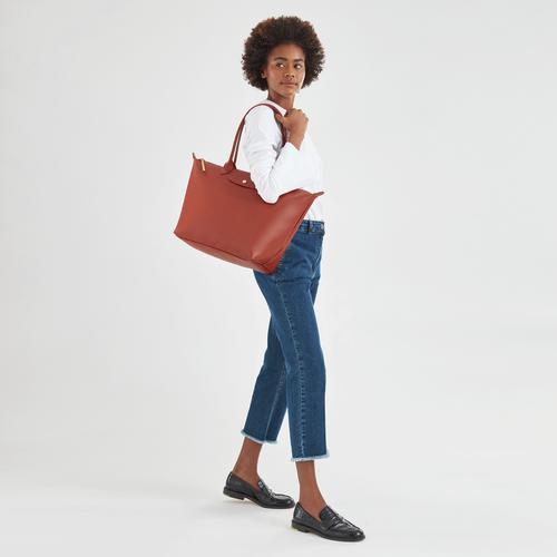 Le Pliage City 購物袋 L , 赤褐色 - 帆布 - 查看 2 4