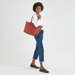 Le Pliage City 購物袋 L , 赤褐色 - 帆布