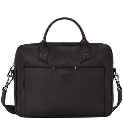 Longchamp sur Seine Briefcase , Black - Leather