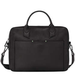 Longchamp sur Seine Briefcase , Black - Leather