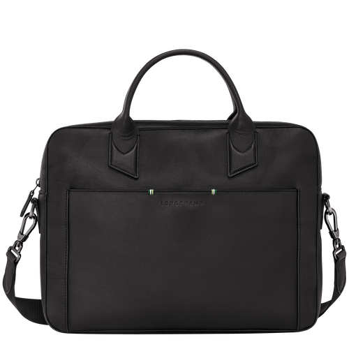 Longchamp sur Seine Briefcase , Black - Leather - View 1 of  4