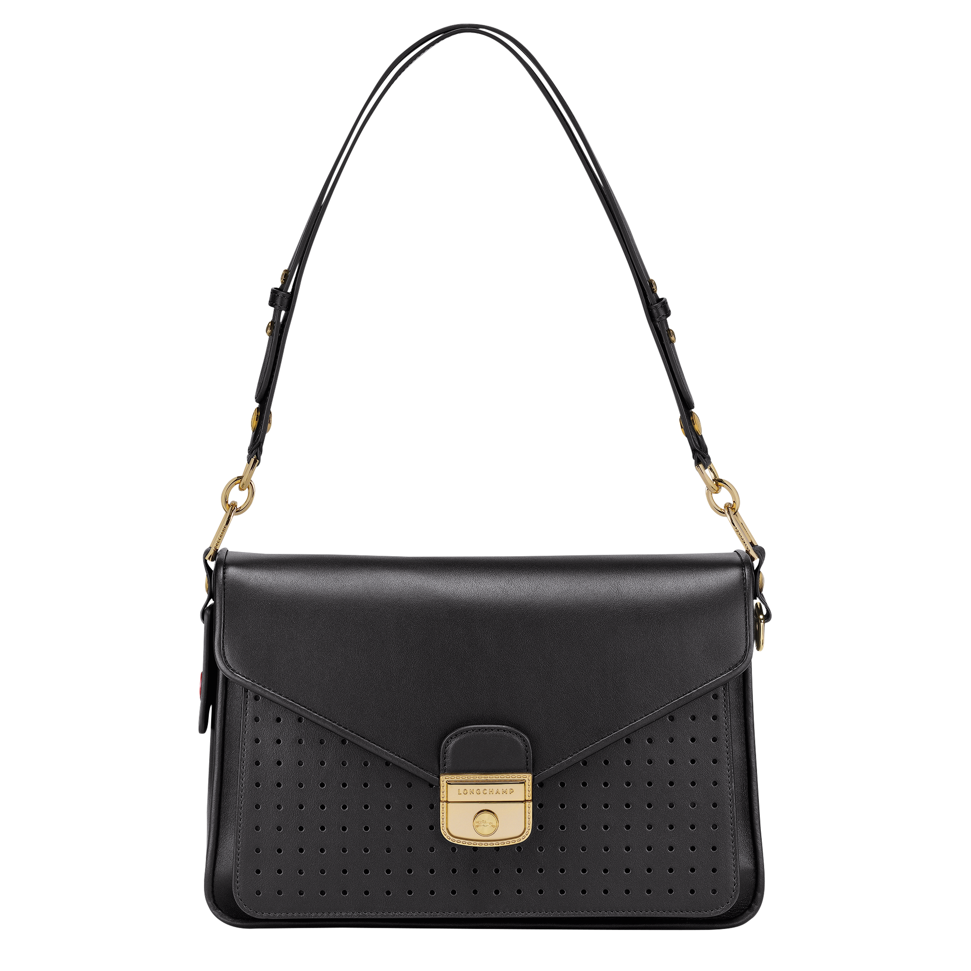 longchamp black leather bag