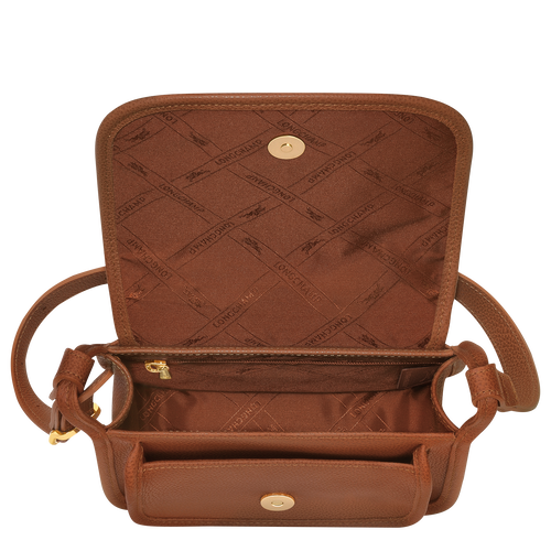 Le Foulonné Crossbodytas S , Karamel - Leder - Weergave 5 van  5