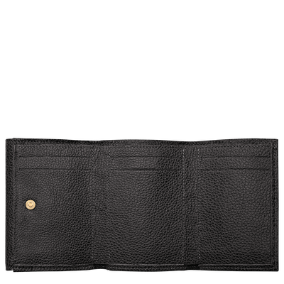 Le Foulonné Compact wallet, Black