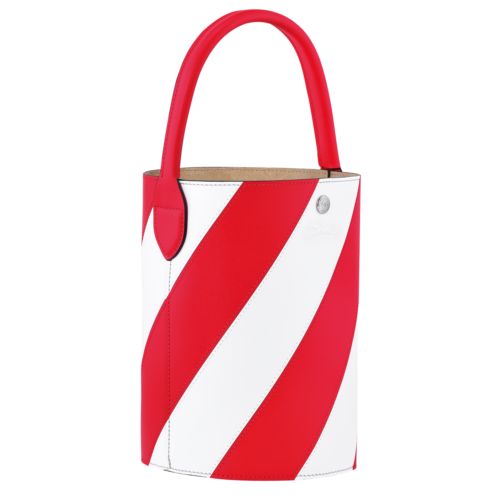 Sac seau S pure Cuir Rouge Blanc 10161HCZ378 Longchamp LU