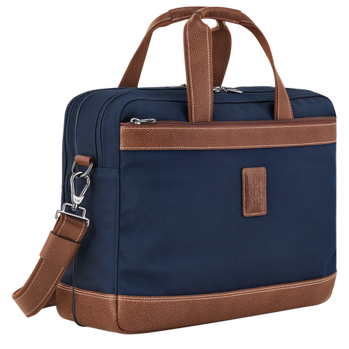 Boxford L Briefcase , Blue - Recycled canvas - View 3 of  5