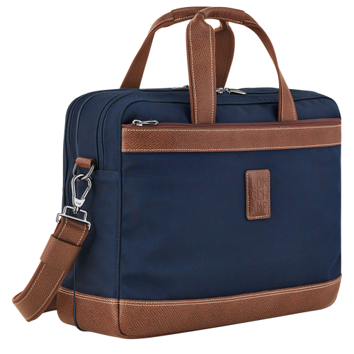 Boxford L Briefcase , Blue - Recycled canvas - View 3 of 5