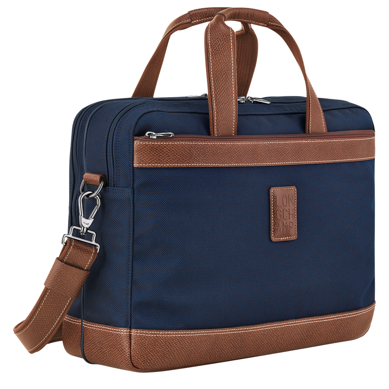 Boxford L Briefcase , Blue - Recycled canvas  - View 3 of  5