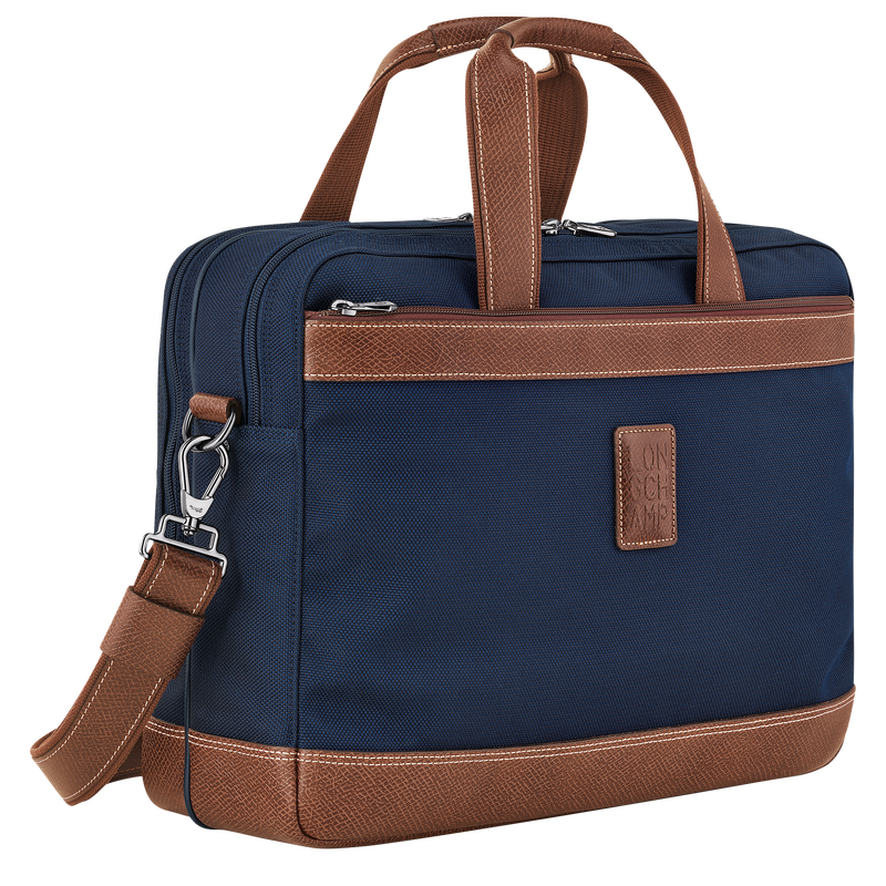 Boxford L Briefcase , Blue - Recycled canvas  - View 3 of 5