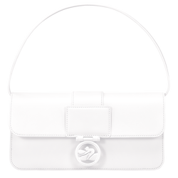 Box-Trot M Baguette bag , White - Leather