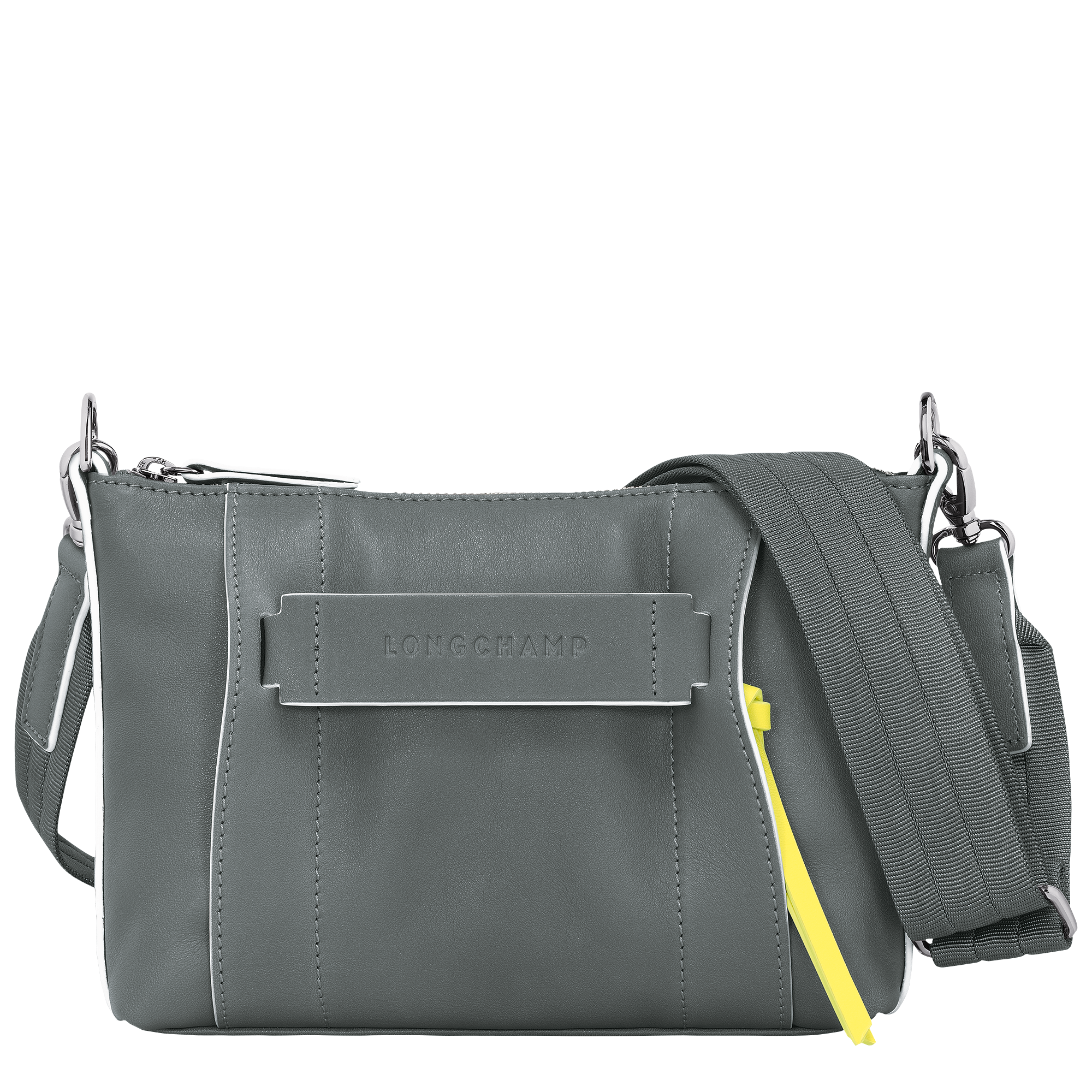Longchamp 3D 系列 斜背袋 S, 鐵灰色