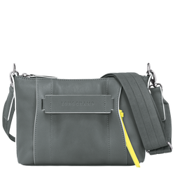 Longchamp 3D 系列 斜背袋 S , 鐵灰色 - 皮革