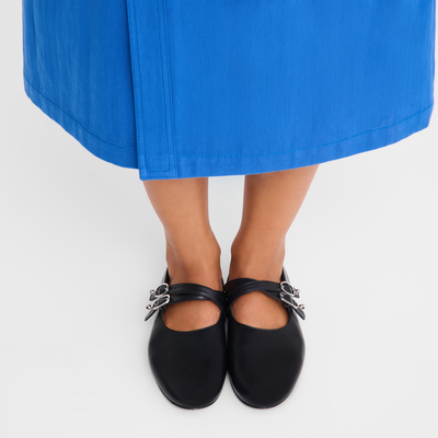 Le Foulonné Ballerinas, Black